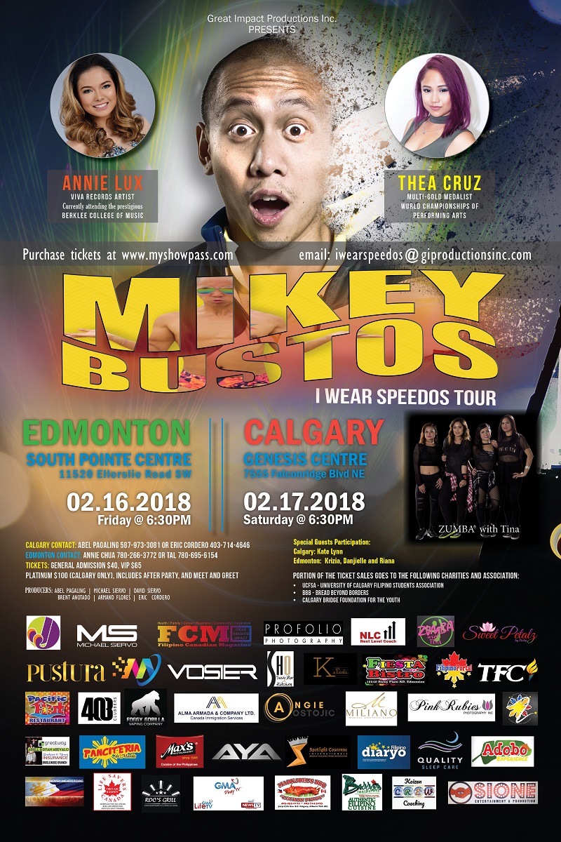 mikey bustos in calgary i wear speedos tour calgary genesis